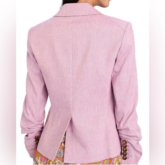 Veronica Beard Aaliyah Dickey jacket linen blend orchid - Picture 3 of 5